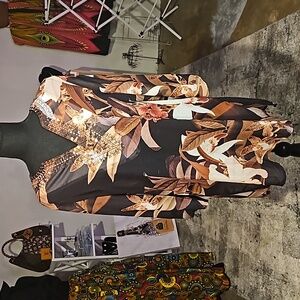 Beautifully Detailed Shear Blouse/Cover Up Chico's Brand